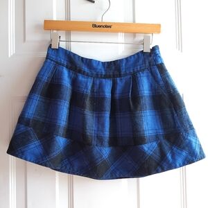 Y2K Wool Plaid Skirt